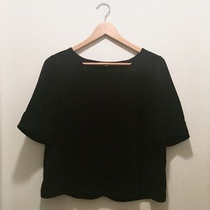 Gianni Bini Black Short Sleeve Top
